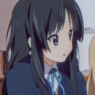 👀 Akiyama Mio K-On! อนิเมะ, ผู้หญิง, ชุดนักเรียน, ชมรมดนตรี, คาวาอี้, น่ารัก, มิโอะ อากิยามะ whatsapp sticker