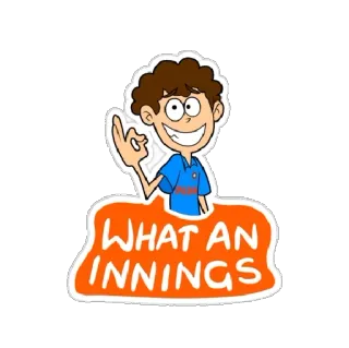 🤙 WHAT AN INNINGS Cricket, Sport, Innings, Indien, Indischer Cricket, Cartoon, Sportfan, Fan telegram sticker