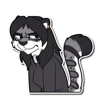 😒 Furry, Antropomorfik, Karakter, Stiker, Ilustrasi, Kartun telegram sticker
