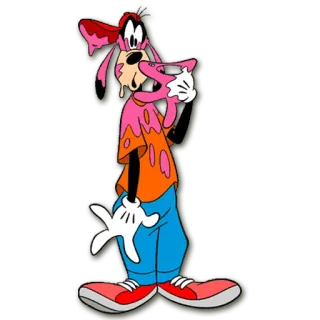 😦 Goofy goffo, cartone animato, Disney, divertente, personaggio telegram sticker