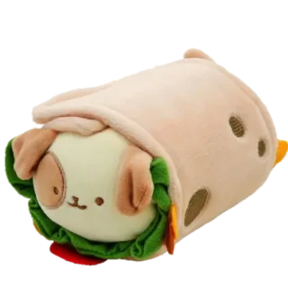 🌯 peluche, cane, taco, cibo, carino, kawaii telegram sticker