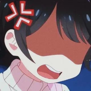 💢 tức giận, anime, buồn bã, thất vọng, phim hoạt hình whatsapp sticker
