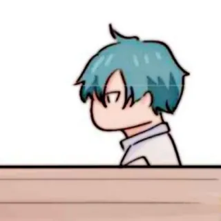 🧊 anime, desenho animado, cabelo azul, personagem, desenho telegram sticker