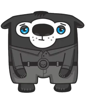 😒 곰, 만화, 동물, 정사각형, 캐릭터 telegram sticker