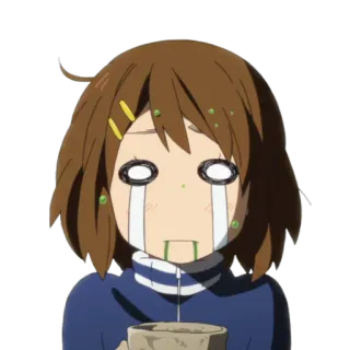 😫 Anime, Malato, Divertente, Cartone animato, Ragazza, Strano, Espressione whatsapp sticker