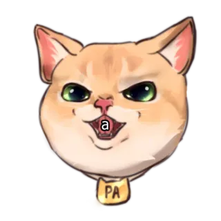 😡 a แมว, สัตว์, สัตว์เลี้ยง, ปลอกคอ telegram sticker