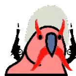 🦜 bird, cartoon, sticker, animal telegram sticker