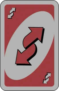 ❤️ uno, card, reverse, arrow whatsapp sticker