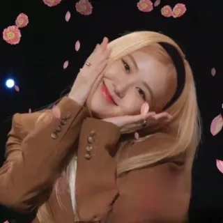🙂 Rose Rose, K-Pop, Sängerin, Blackpink, Weiblich, Berühmtheit, Blond telegram sticker