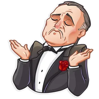 ☹ shrug, confusion, uncertainty, man, cartoon, suit whatsapp sticker