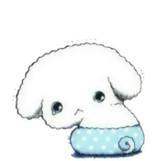 😢 cute, character, illustration, cartoon telegram sticker