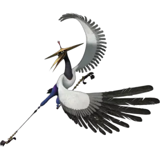 🐦 Crane Kung Fu Panda Crane, Kung Fu Panda, cartoon, bird, animation, character telegram sticker