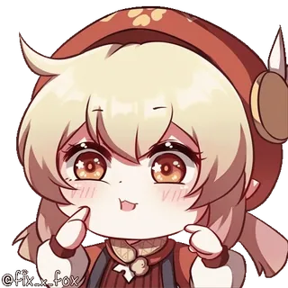 😀 Klee Genshin Impact whatsapp sticker