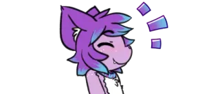 ☺️ ケモノ, 可愛い, 漫画, 紫, 青 telegram sticker
