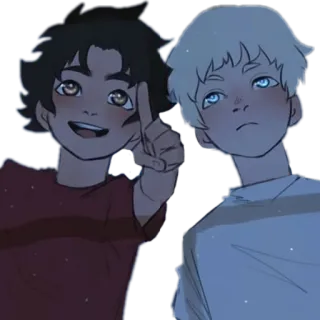 💕 anime, friends, cartoon, boy, cute telegram sticker