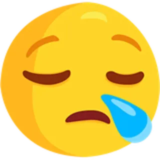 😪 Emoji, Smutny, Płacz, Łza, Wyraz twarzy, Twarz, Emocje telegram sticker