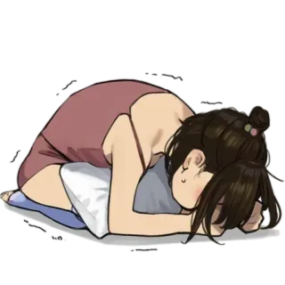 😍 аниме, девушка, грустно, уставшая, в депрессии, плачет, женщина telegram sticker
