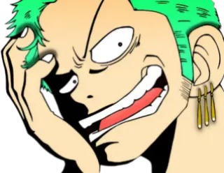 😈 Zoro One Piece anime, one piece, zoro, roronoa zoro, pirate hunter, swordsman, green hair whatsapp sticker