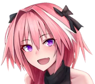 😃 Astolfo Fate Anime, Personagem, Cabelo rosa, Astolfo, Fate telegram sticker