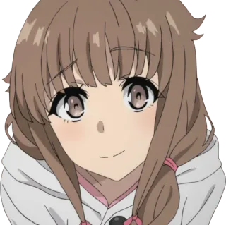 😊 Anime, Mädchen, Süß, Lächelnd, Cartoon telegram sticker