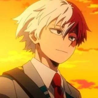 ❄️ Shoto Todoroki My Hero Academia Anime, Manga, Shoto Todoroki, My Hero Academia, Postać telegram sticker