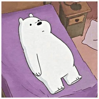 🔮 Ice Bear We Bare Bears Desenho animado, Urso, Urso polar, Preguiçoso, Fofo, Animal telegram sticker
