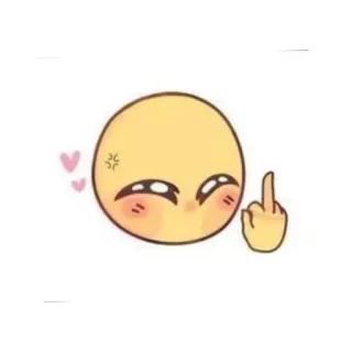 🖕 Emoji, Jari tengah, Stiker, Ofensif, Kartun, Marah telegram sticker