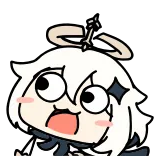 😳 Paimon Genshin Impact パイモン, 原神, アニメ, 非常食, 可愛い, ステッカー telegram sticker