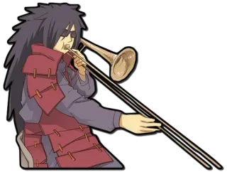 🎺 Madara Uchiha Naruto Anime, Mangá, Desenho animado, Fanart, Trombone, Música, Naruto telegram sticker