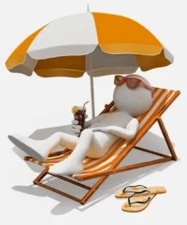 💆‍♀️ beach, relax, summer, vacation, sun telegram sticker