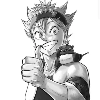 🌟 Asta Black Clover Аниме, Манга, Аста, Чёрный клевер, Сёнэн telegram sticker