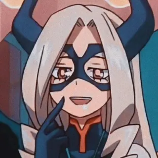 🍑 Mount Lady My Hero Academia Anime, Manga, Héroe, Superhéroe, Dibujo animado, Mount Lady, My Hero Academia telegram sticker