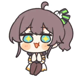 🤩 Аниме, Каваий, Милый, Мультфильм, Манга, Персонаж whatsapp sticker