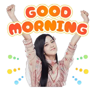 🌞 GOOD MORNING buenos días, saludo, positivo, mujer, alegre telegram sticker