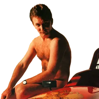 ☺️ homme, nu, assis, montre, torse, sexy whatsapp sticker
