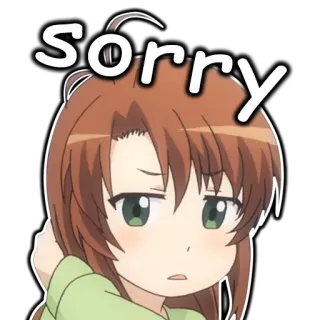 😅 sorry Anime, Maaf, Imut, Kartun, Sedih telegram sticker