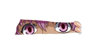 👀 Yuno Gasai Mirai Nikki Anime, roze haar, ogen, Yandere, Yuno, Gasai, Mirai Nikki whatsapp sticker