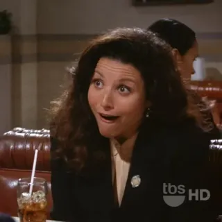😐 Elaine Benes Seinfeld Elaine, Seinfeld, gracioso, comedia, serie de TV telegram sticker