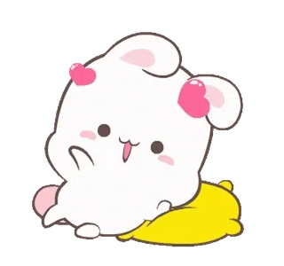 😘 süß, Hase, kawaii, Aufkleber telegram sticker