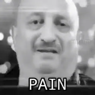 🖤 PAIN 痛苦, 悲伤, 表情包, 脸, 表情, 情感 telegram sticker