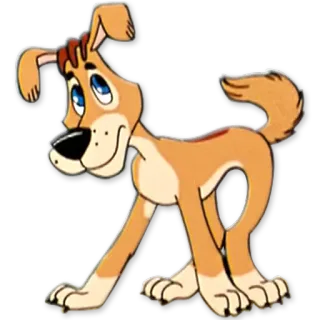 😌 dog, cartoon, animal, pet whatsapp sticker