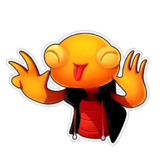😛 desenho animado, monstro, criatura, alienígena, adesivo, engraçado, bobo telegram sticker