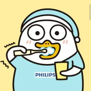 💨 PHILIPS bebek, sikat gigi, sikat gigi, lucu, kartun, binatang telegram sticker
