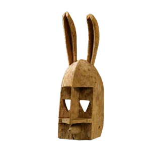 🐰 маска, африканское искусство, деревянная маска, скульптура, артефакт telegram sticker