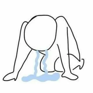 😭 울음, 슬픔, 감정, 눈물, 윤곽선 telegram sticker