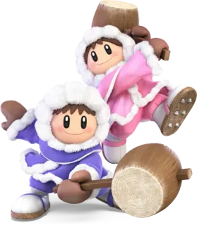 👫 Ice Climbers Super Smash Bros. Videogame, Nintendo, Ice Climbers, Retro, Vechter, Smash Bros telegram sticker