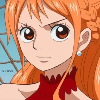 🧡 Nami One Piece 애니메이션, 만화, 원피스, 나미, 캐릭터, 여성 telegram sticker