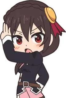 😎 anime, chibi, character, cartoon, girl whatsapp sticker