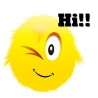 🙂 желтый, мультик, эмодзи, смайлик, подмигивание whatsapp sticker