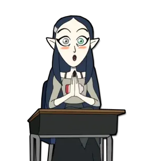 😲 Lilith Clawthorne The Owl House 만화, 릴리스 클로손, 아울 하우스, 학생, 학교 telegram sticker